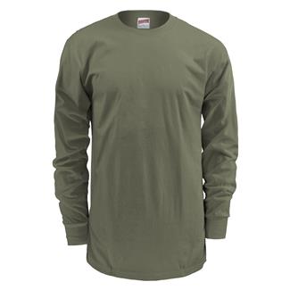 Men's Soffe Basic Crew Neck Long Sleeve T-Shirt Olive Drab