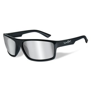 Wiley X Peak Gloss Black (frame) - Silver Flash (Smoke Gray) (lens)