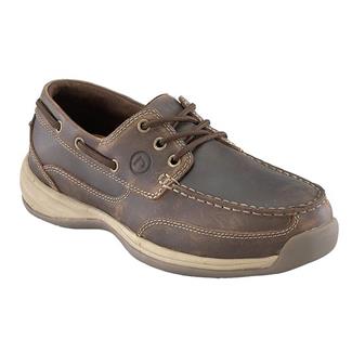 Women's Rockport Works Sailing Club Boat Shoe Steel Toe Brown