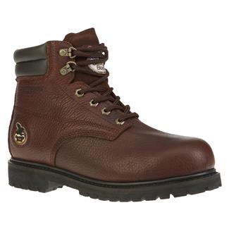 Men's Georgia 6" Oiler Work Steel Toe Waterproof Boots Brown