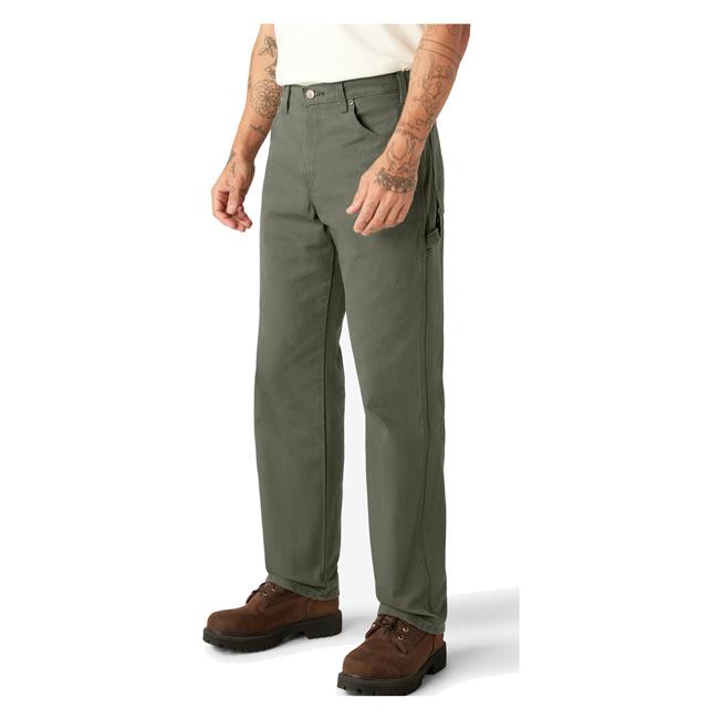 DICKIES Men's Work Relaxed Fit Olive Green Carpenter Pants 44x30. C pics