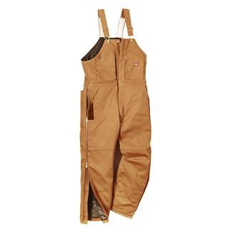 Men's Dickies Premium Insulated Bib Overalls Brown Duck