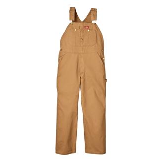 Men's Dickies Bib Overalls Rinsed Brown Duck