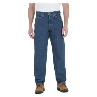 Men's Wrangler Riggs Relaxed Fit Denim Five Pocket Jeans Antique Indigo