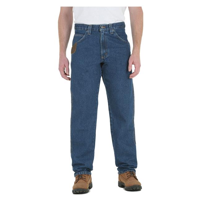 Men's Wrangler Riggs Relaxed Fit Denim Five Pocket Jeans @ WorkBoots.com