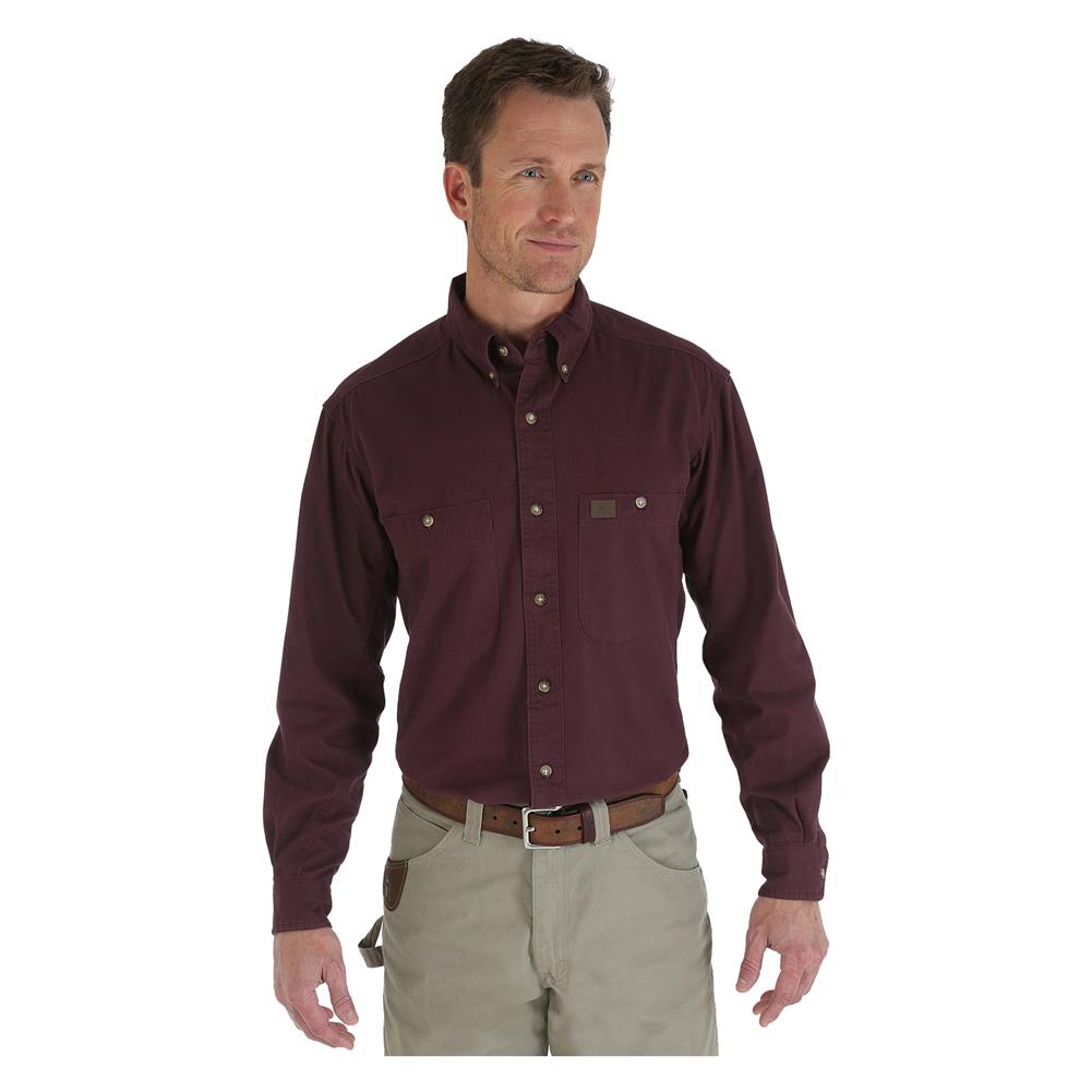 Men's Wrangler Riggs Relaxed Fit Twill Work Shirt @ WorkBoots.com