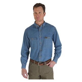 Men's Wrangler Riggs Relaxed Fit Denim Work Shirt Antique