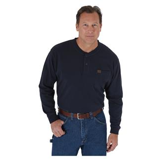 Men's Wrangler Riggs Long Sleeve Pocket Henley Navy