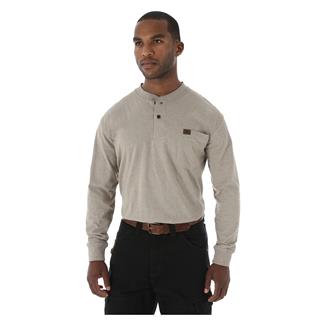 Men's Wrangler Riggs Long Sleeve Pocket Henley Oatmeal