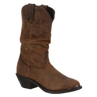 Women's Durango 11" Western Slouch Boots Distressed Tan