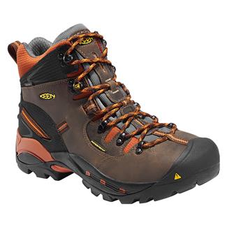 Men's Keen Utility Pittsburgh Waterproof Boots Cascade Brown