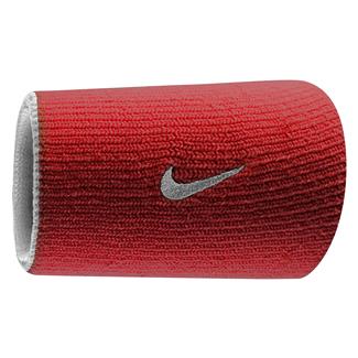 NIKE Dri-FIT Home & Away Doublewide Wristband (2 pack) Varsity Red / White