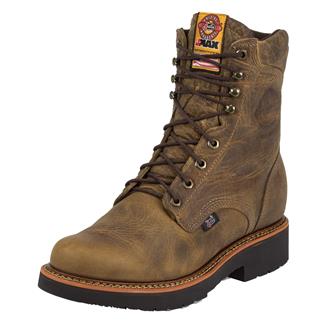 Men's Justin Original Work Boots 8" Blueprint Round Toe ST Rugged Tan Gaucho
