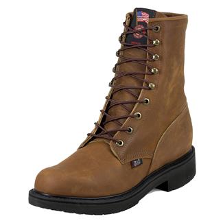 Men's Justin Original Work Boots 8" Cargo Round Toe ST Aged Bark