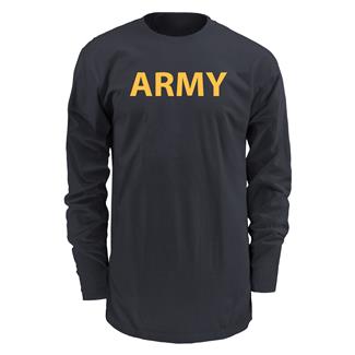 Men's Soffe Long Sleeve Army PT T-Shirt Black