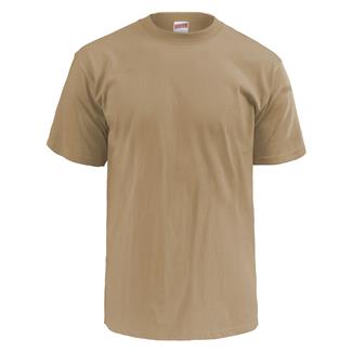 Men's Soffe Lightweight Crew Neck T-Shirt (3 Pack) Coyote Tan