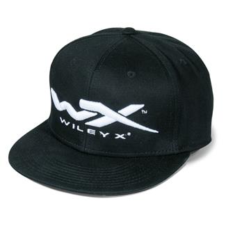 Wiley X Snapback Flat Bill Hat Black