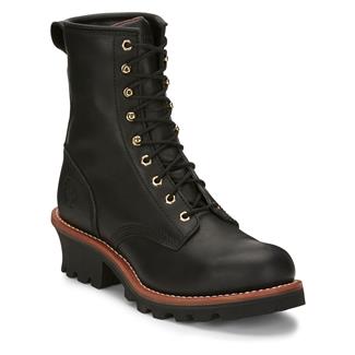 Men's Chippewa Boots 8" Baldor Steel Toe Black Oiled