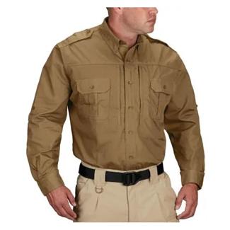 Men's Propper Lightweight Long Sleeve Tactical Dress Shirts Coyote Tan