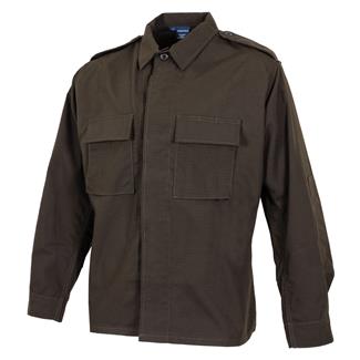 Men's Propper Poly / Cotton Ripstop LS 2-Pocket BDU Shirts Sheriff's Brown