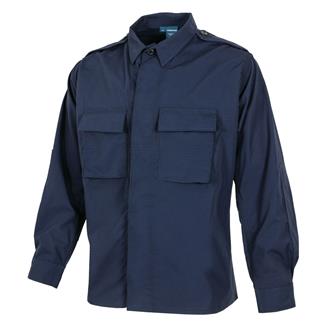 Men's Propper Poly / Cotton Ripstop LS 2-Pocket BDU Shirts LAPD Navy