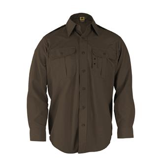 Men's Propper Long Sleeve Tactical Dress Shirts Sheriff's Brown
