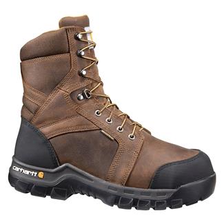 Men's Carhartt 8" Met Guard Composite Toe Waterproof Boots Brown