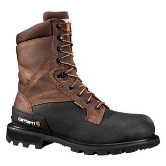 Men's Carhartt 8" Work 600G Steel Toe Waterproof Boots Brown / Black