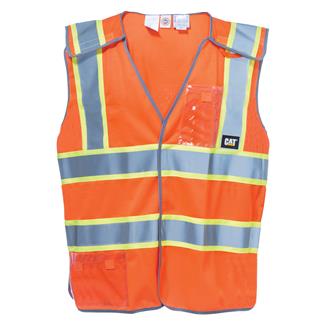 Men's CAT 5 Point Breakaway Safety Vest Hi-Vis Orange