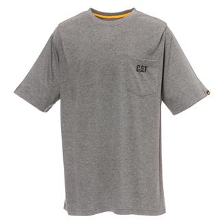 Men's CAT Logo Pocket T-Shirt Dark Heather Gray