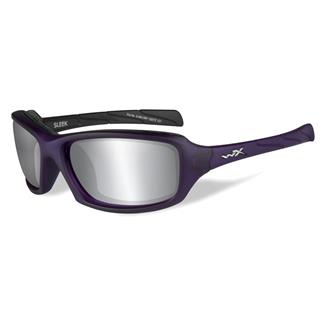 Wiley X Sleek Matte Violet (frame) - Silver Flash (Smoke Gray) (lens)