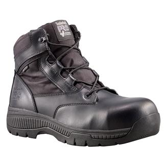 Men's Timberland PRO Valor 6" Duty Composite Toe Side-Zip Waterproof Boots Black