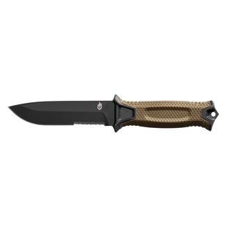Gerber StrongArm Fixed Blade Knife Coyote Brown Serrated Edge