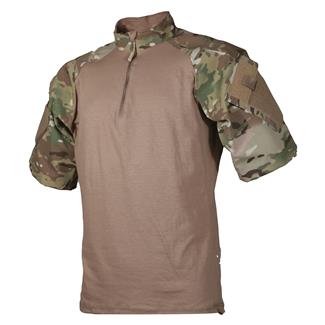 Men's TRU-SPEC Nylon / Cotton 1/4 Zip Short Sleeve Combat Shirt MultiCam / Coyote
