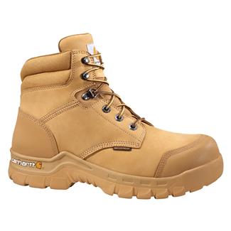 Men's Carhartt 6" Rugged Flex Waterproof Boots Wheat Nubuck