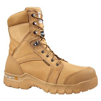 Men's Carhartt 8" Rugged Flex 400G Waterproof Boots Wheat Oil