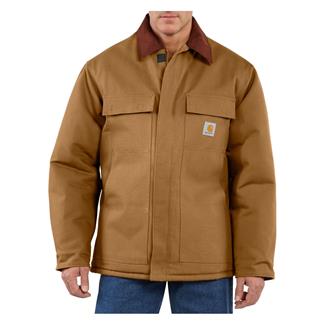 Men's Carhartt Loose Fit Firm Duck Insulated Traditional Coat Carhartt Brown