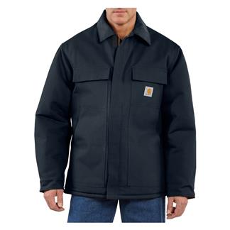 Men's Carhartt Loose Fit Firm Duck Insulated Traditional Coat Dark Navy