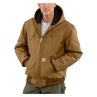 Men's Carhartt Flannel Lined Active Jac Loose Fit Firm Duck - 3 Warmest Rating Carhartt Brown