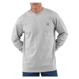 Men's Carhartt Long Sleeve Workwear Pocket T-Shirt Heather Gray