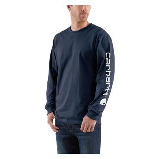 Men's Carhartt Long Sleeve Logo T-Shirt Navy