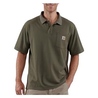 Men's Carhartt Loose Fit Midweight Pocket Polo Moss