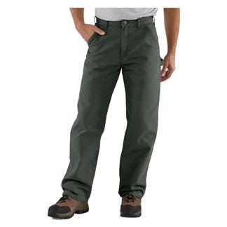 Men's Carhartt Loose Fit Washed Duck Utility Work Pants Moss