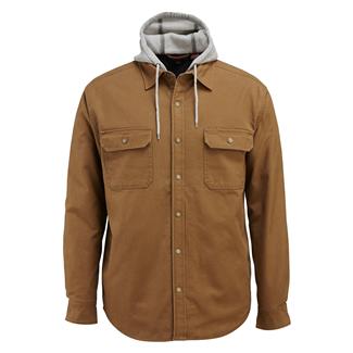 Men's Wolverine Overman Hooded Shirt Jacket Chestnut