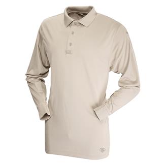 Men's TRU-SPEC 24-7 Series Long Sleeve Performance Polo Silver Tan