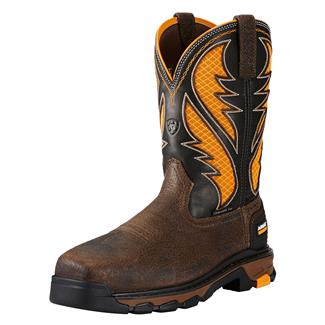 Men's Ariat 11" Intrepid VentTek Composite Toe Boots Cocoa Brown / Work Orange