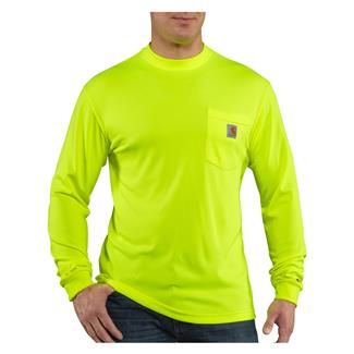 Men's Carhartt Force Hi-Vis Color Enhanced Long Sleeve T-Shirt Brite Lime