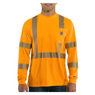 Men's Carhartt Force Hi-Vis Class 3 Long Sleeve T-Shirt Brite Orange