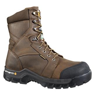 Men's Carhartt 8" CSA Rugged Flex 400G Composite Toe Waterproof Boots Brown