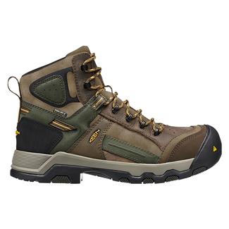 Men's Keen Utility Davenport Mid Composite Toe Waterproof Boots Shitake / Forest Night